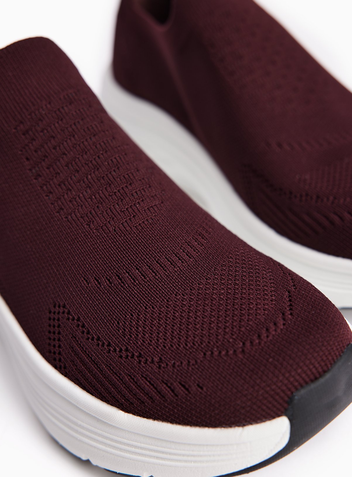Burgundy Knitted Active Trainers 6 - Image 2 thumbnail